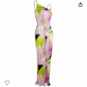 Cowel neck printed maxi dress